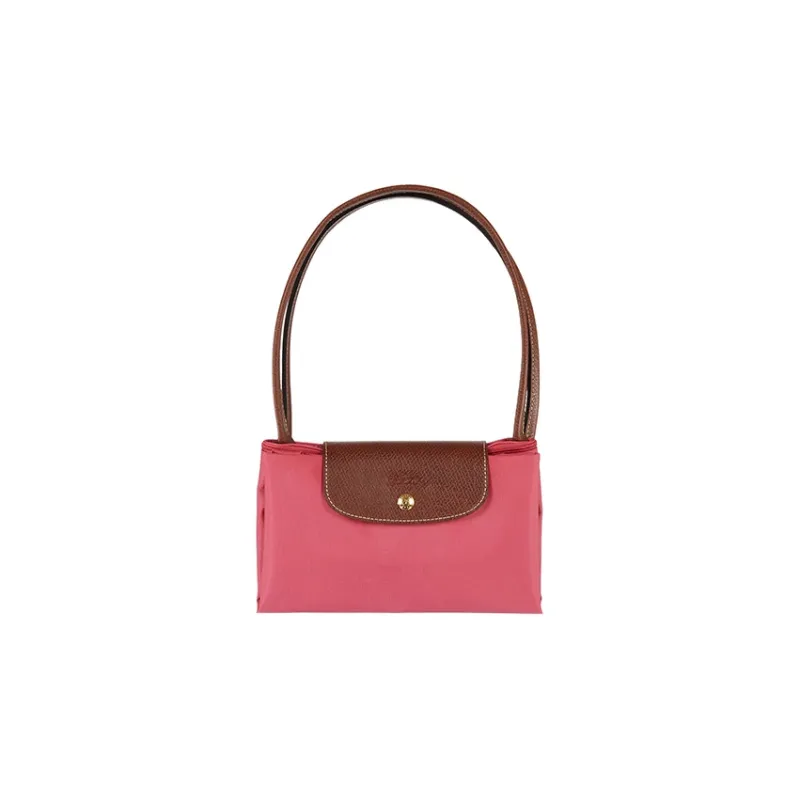 LONGCHAMP Le Pliage Cow Leather Canvas Polyamide Canvas Bag Dumpling Bag Handbag Shoulder Bag Women's Peach Pink-5