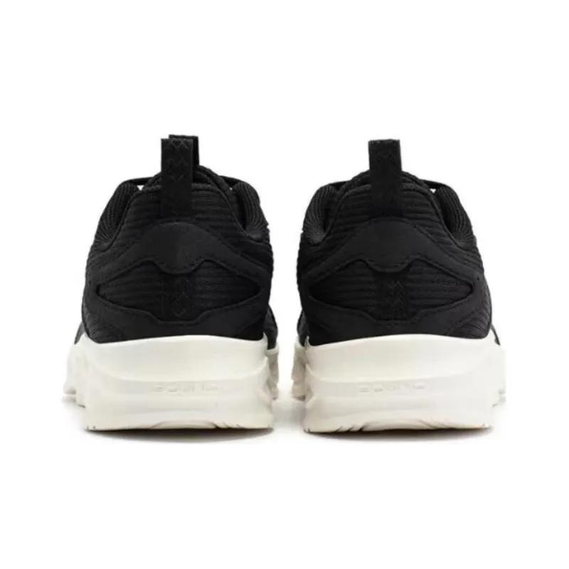 361° Cushioning Anti Slip Wear Resistant Breathability Low Top Running Shoes Women's Black White-2