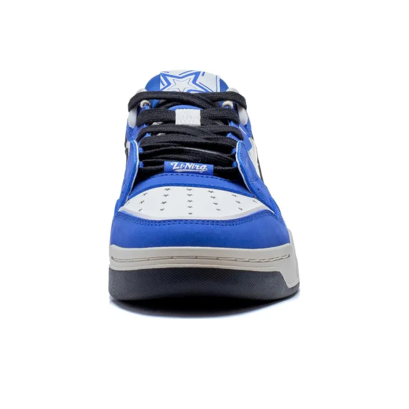 LiNing Yuebai Anti Slip Wear Resistant Low Top Skateboard Shoes Unisex Blue White-4