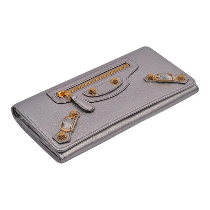 Balenciaga Sheepskin Wallet Regular Women's Gray-1