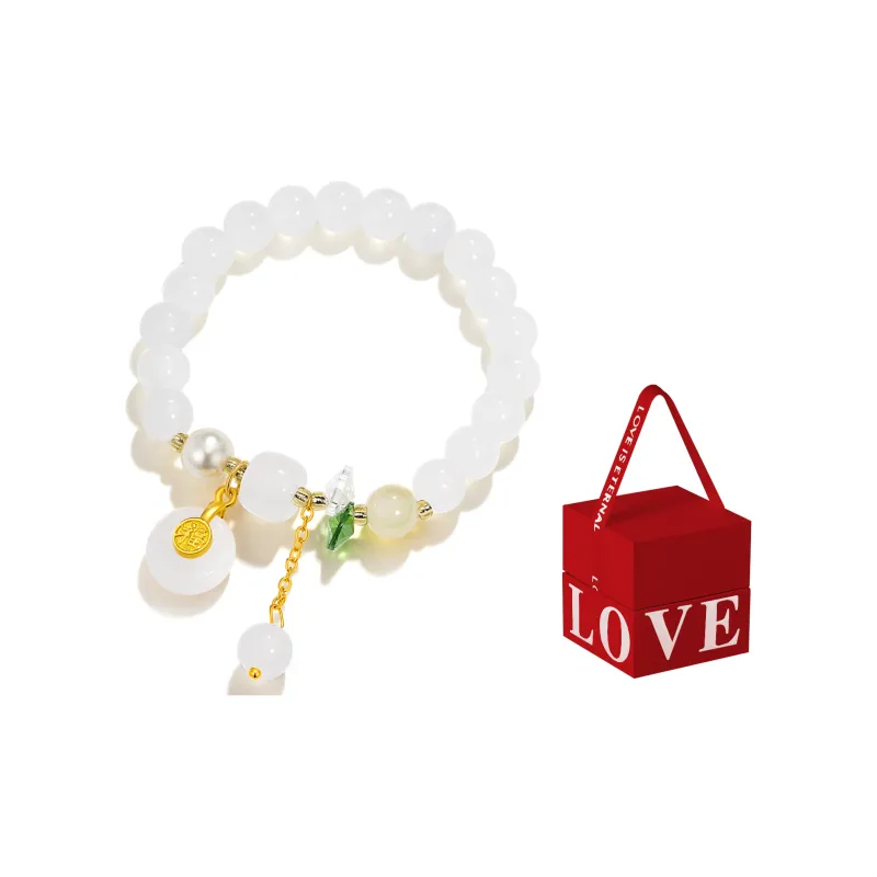 Jodie&Kevin Colored Glaze Bracelets Women's Green White-8