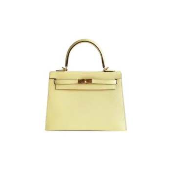 HERMES Kelly Epsom Leather Kelly Bag Handbags Regular Women's 1Z Jaune Poussin Chick Yellow