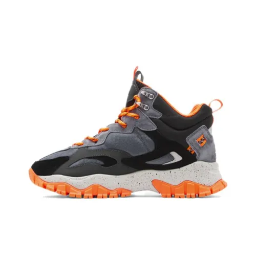 FILA Ray Tracer TR 2 Mid Wear Resistant Mid Top Casual Shoes Men's Black Orange