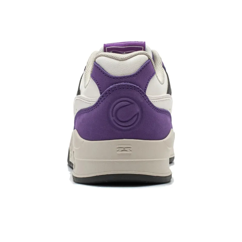 LiNing Yuebai Cushioning Breathable Low Top Skateboard Shoes Unisex White Purple-4