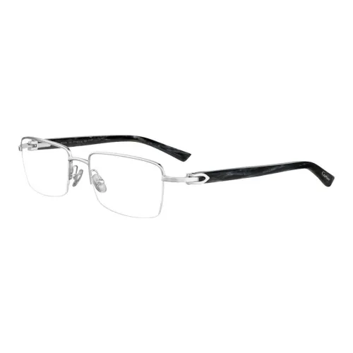 Cartier Eyeglass Frames Men Silver