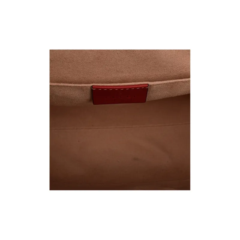 GUCCI Padlock Calfskin Tote Bag Shopping Bag Portable Crossbody Bag Shoulder Bag Women's Red-5