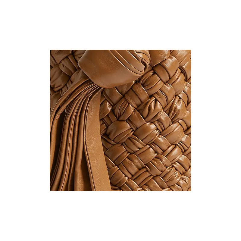Bottega Veneta KALIMERO Cow Leather Bucket Bag, Clutch, One Shoulder Handbag Trumpets Women's Brown-4