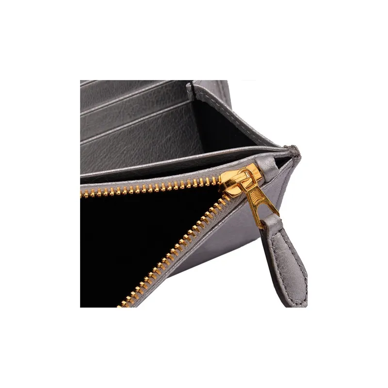 Balenciaga Sheepskin Wallet Regular Women's Gray-3