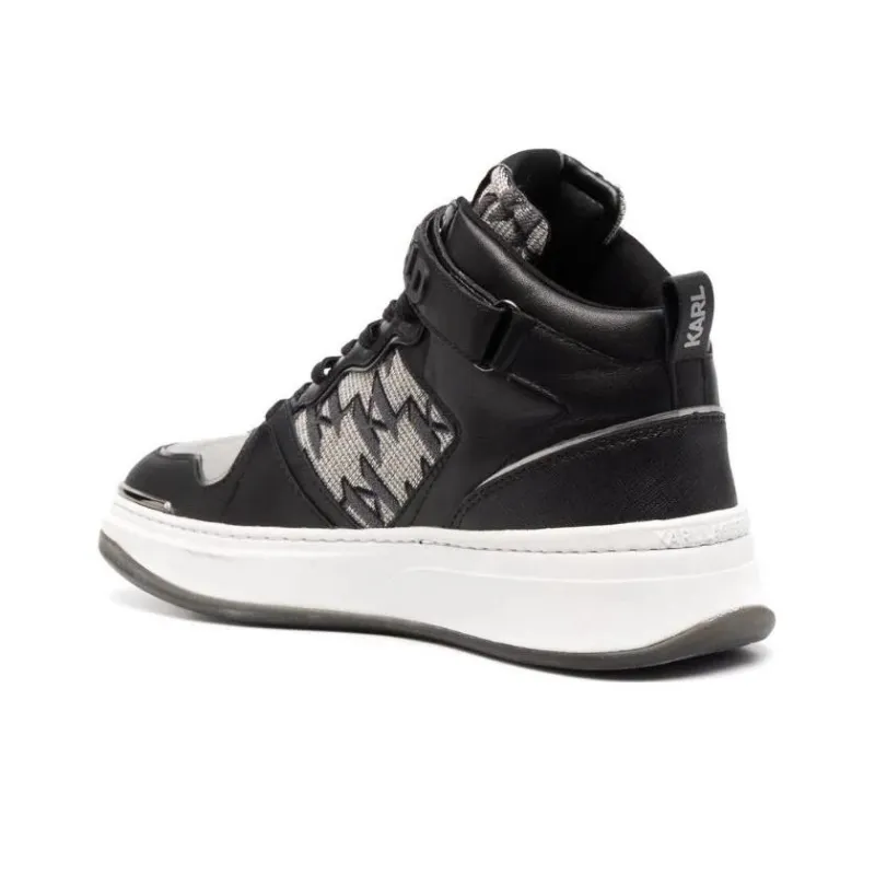 KARL LAGERFELD Elektra Stylish Skateboarding Shoes Women's Black White-2