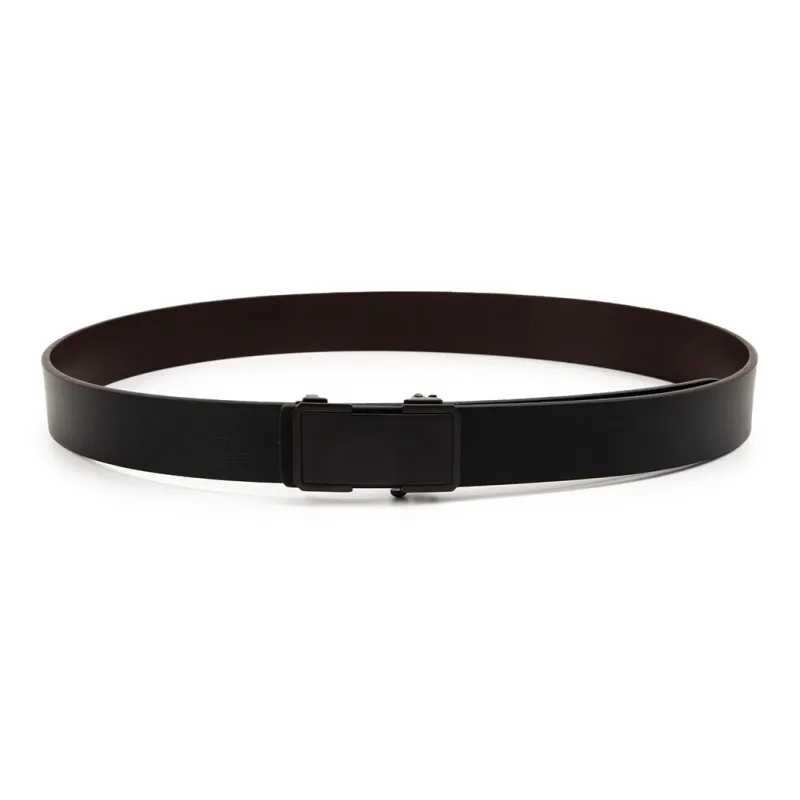 BAIJUAN Square Automatic Buckle Strap Width 3.5cm Leather Belts Men's-4