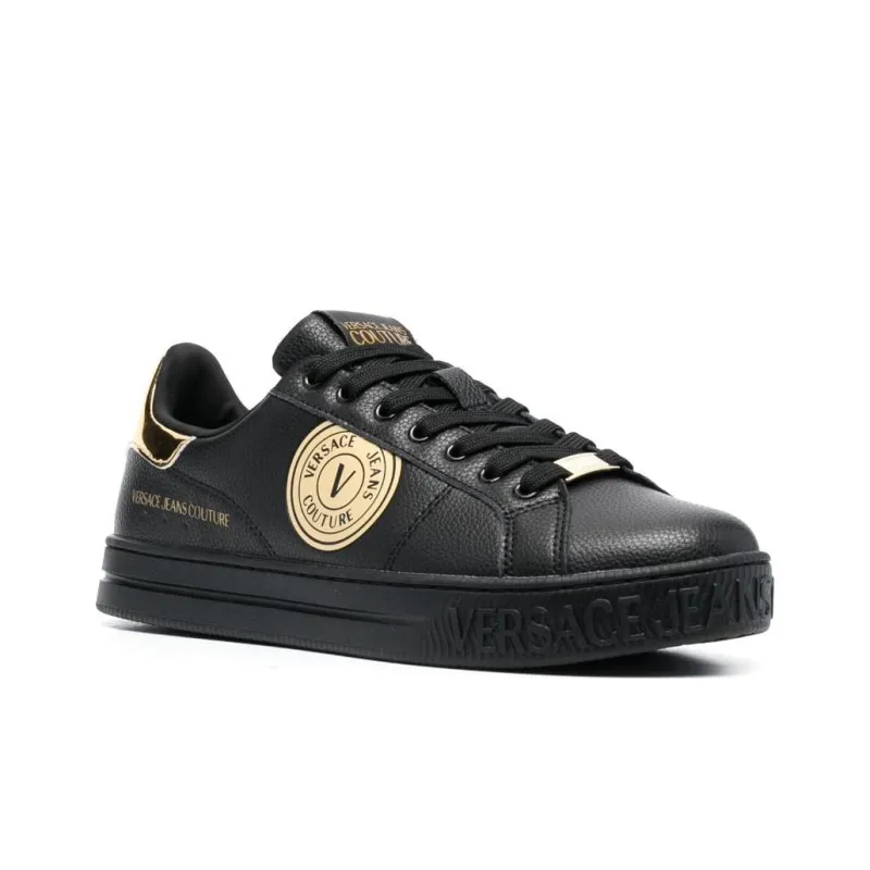 VERSACE JEANS Couture Logo-patch Leather Low-top Sneakers-2
