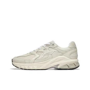 LiNing Furious Rider Runner Cushioned Slip Resistant Low Top Casual Shoes Men's Beige Gray