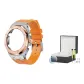 Silver Rose Orange Red Strap+Watch Box+Tempered Glass Screen Protector