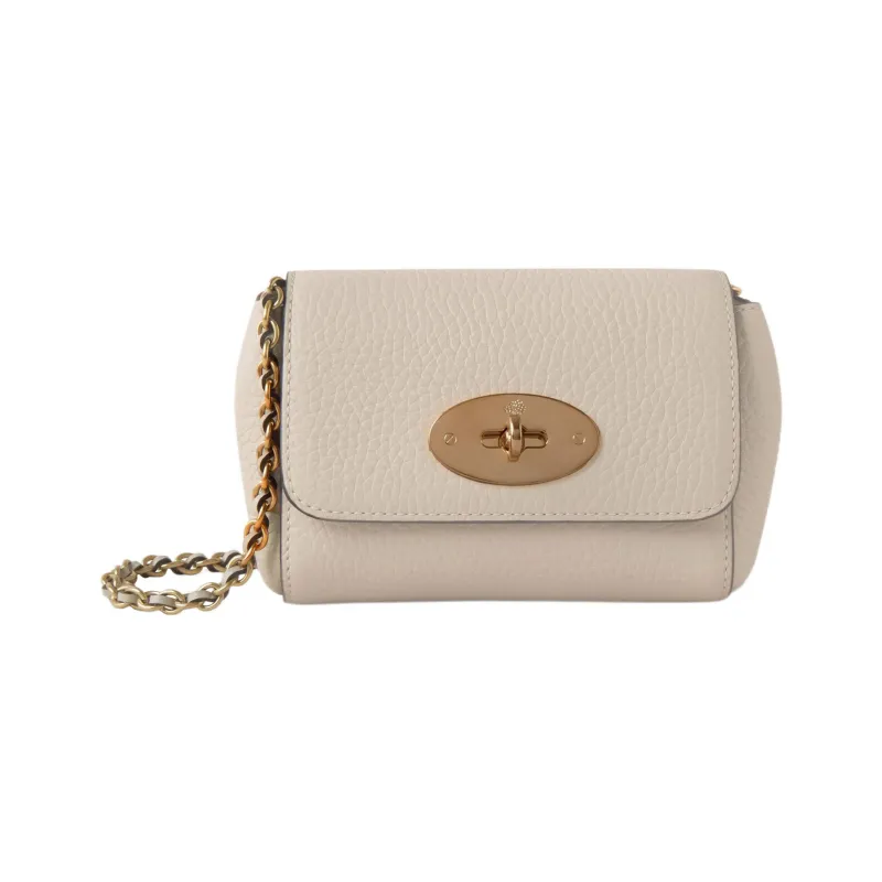 Mulberry Lily Leather Shoulder Bag Women's Gray-0