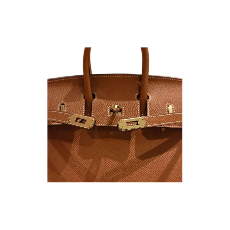 HERMES Birkin Epsom Leather Birkin Bag Handbags Regular Women's 1H Toffee Color-3