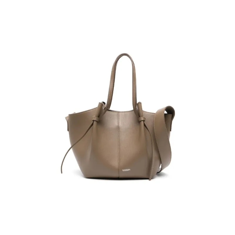 YUZEFI Calfskin Portable Crossbody Bag, Shoulder Bag Women's Camel Brown-0