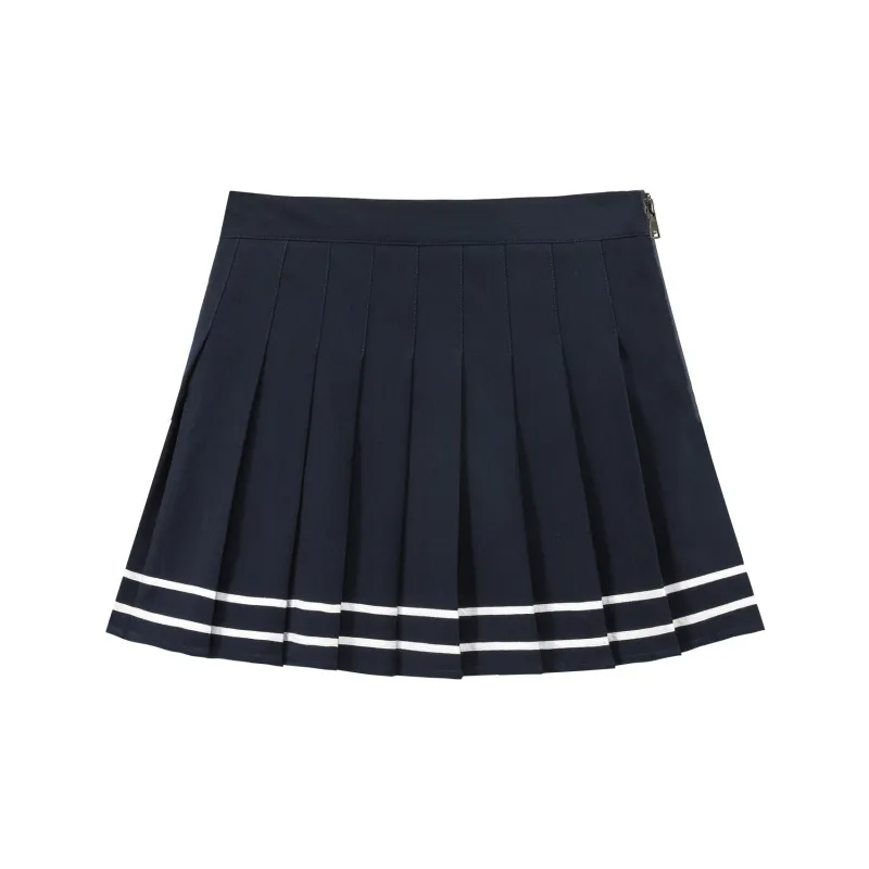 CHUU Casual Short Skirts Women's Navy Blue-1