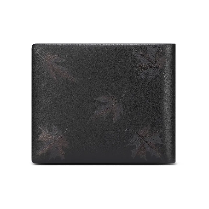 MEXICAN Nappa Texture Genuine Leather Wallet Men's Black-8