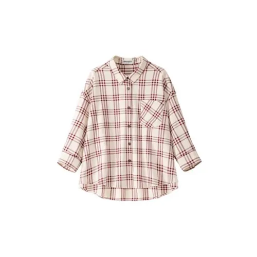 BANANA CICI Shirts Women's Red/White Plaid