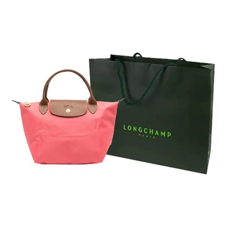 LONGCHAMP Le Pliage Canvas Dumpling Bag Handbag Trumpets Women's Peach Pink-6