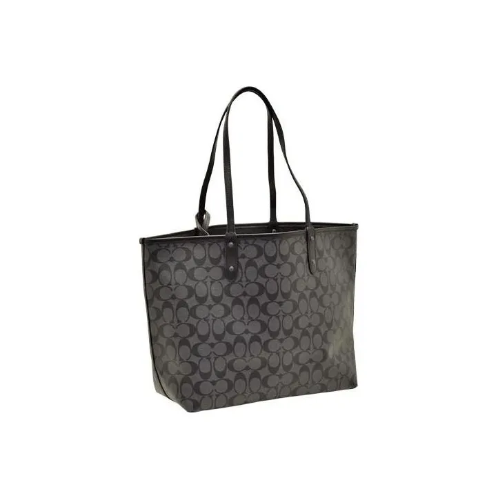 COACH Disney, Collaboration City PVC Tote Bag, Shopping Bag, Handbag, Shoulder Bag Large Size Women's Black-1