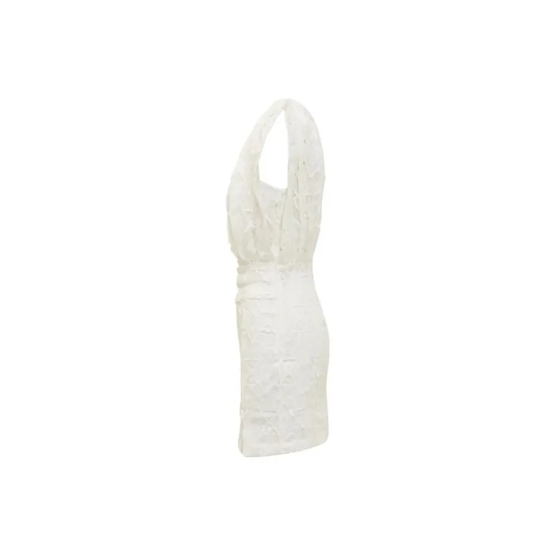 IRO NIGHT All Over Embroidered Pattern V Neck Mini Dress-2