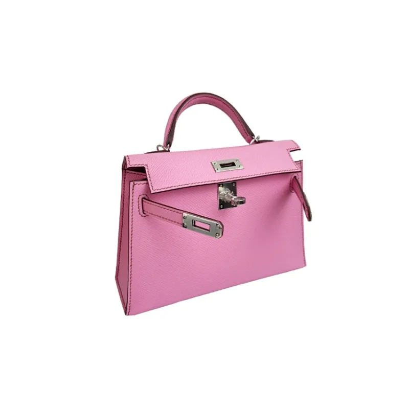 HERMES Mini Kelly Generation 1 Epsom Leather Kelly Bag Shoulder Bag Crossbody Bag Handbag Regular Women's 5P Pink-3