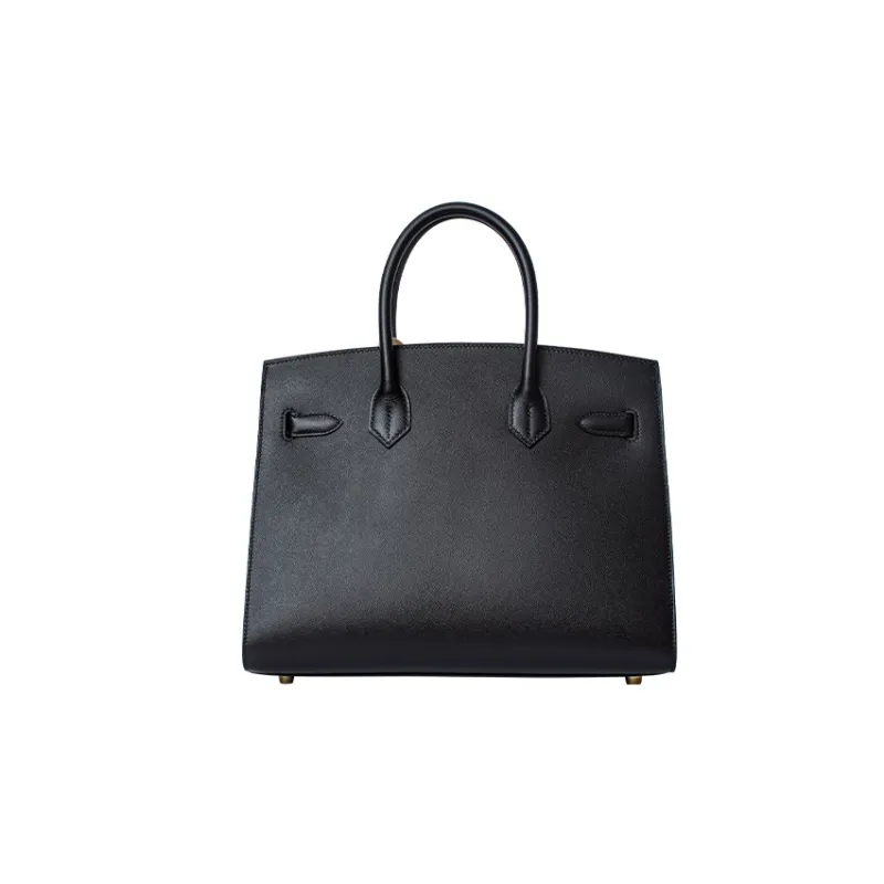 HERMES Birkin Madame Leather Calfskin Birkin Bag Handbags Regular Women's Noir Black-2