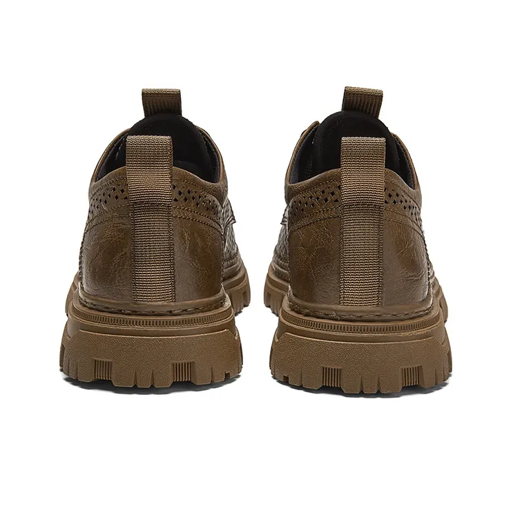 G.N.SHIJIA Men's Casual Shoes Men Low Top Black/Brown-3