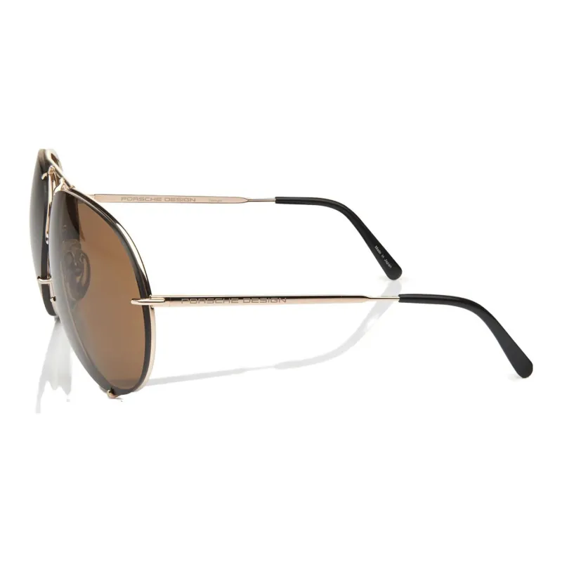 PORSCHE DESIGN Pure Titanium Aviator Sunglasses Unisex Brown-4