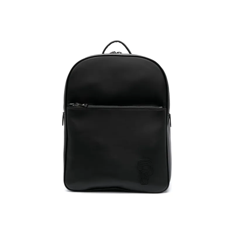 KARL LAGERFELD K/Ikonik Polyurethane Backpack Men's Black-0