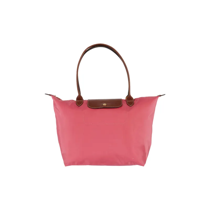 LONGCHAMP Le Pliage Cow Leather Canvas Polyamide Canvas Bag Dumpling Bag Handbag Shoulder Bag Women's Peach Pink-1