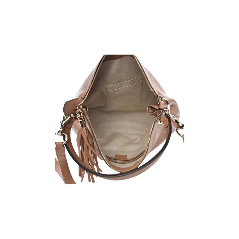 GUCCI Leather Shoulder Bag Crossbody Bag Handbag Regular Women's Light Umber-3