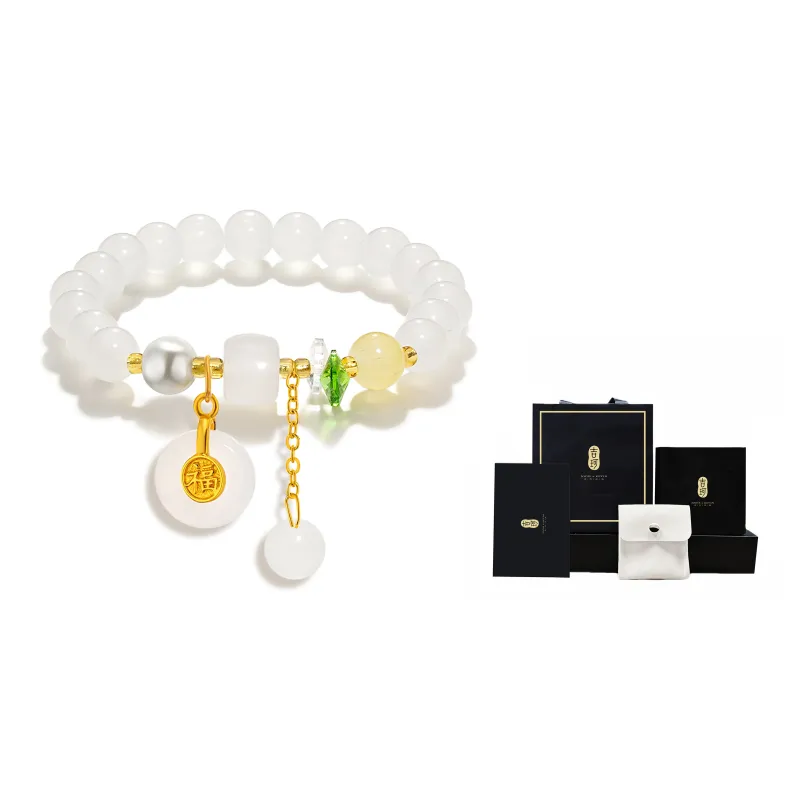 Jodie&Kevin Colored Glaze Bracelets Women's Green White-7