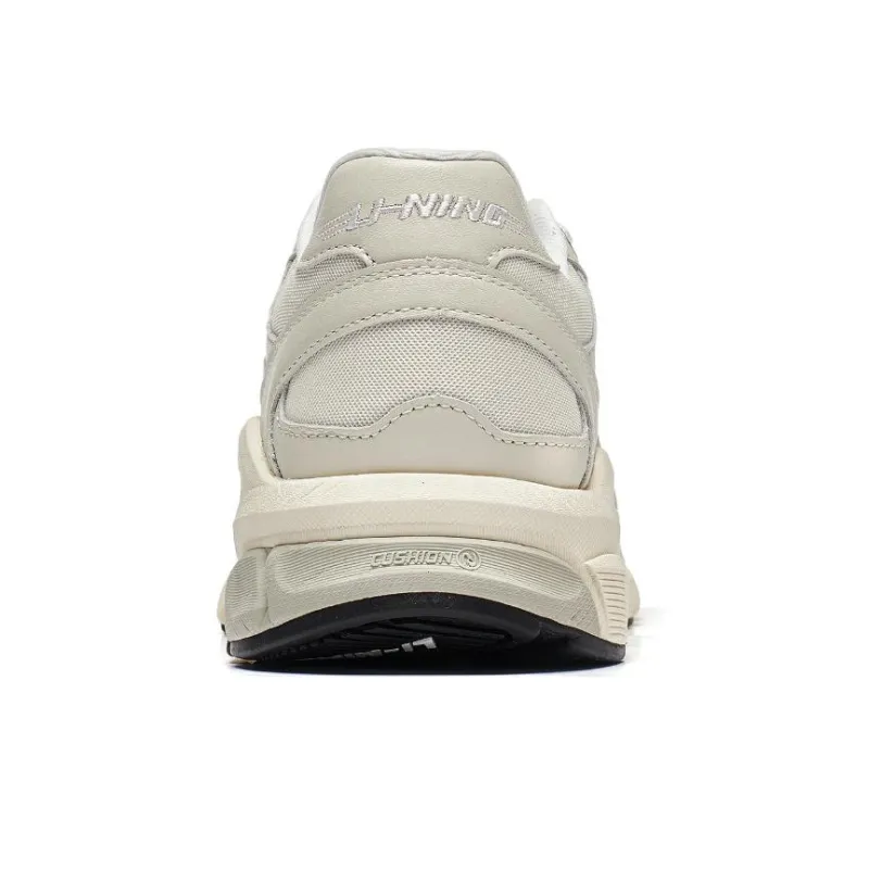LiNing Furious Rider Runner Cushioned Slip Resistant Low Top Casual Shoes Men's Beige Gray-5