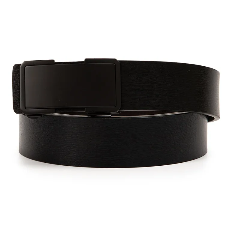 BAIJUAN Square Automatic Buckle Strap Width 3.5cm Leather Belts Men's-1