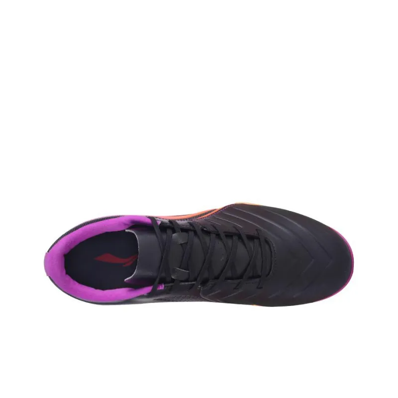 LiNing MG Rubber Short Studs Artificial Ground, Natural Ground Slip Resistant Soccer Shoes Men's Black Purple Red-2