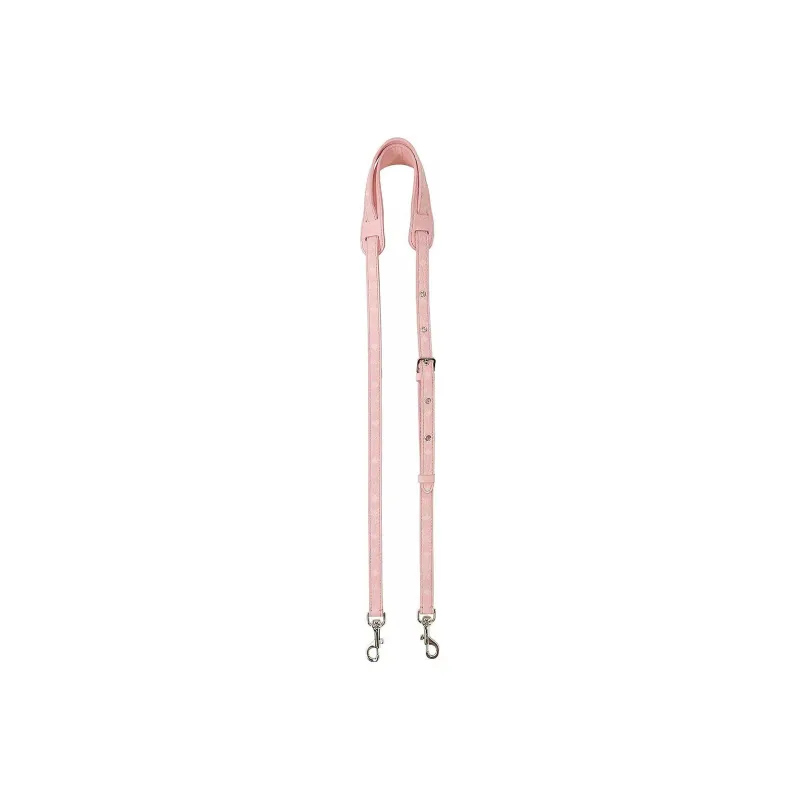 MCM Visetos Canvas With Leather Trim Bag Straps Women's Pink-0