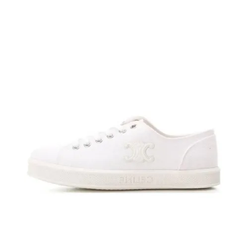 CELINE Skateboard Shoes Women's Low-Top White