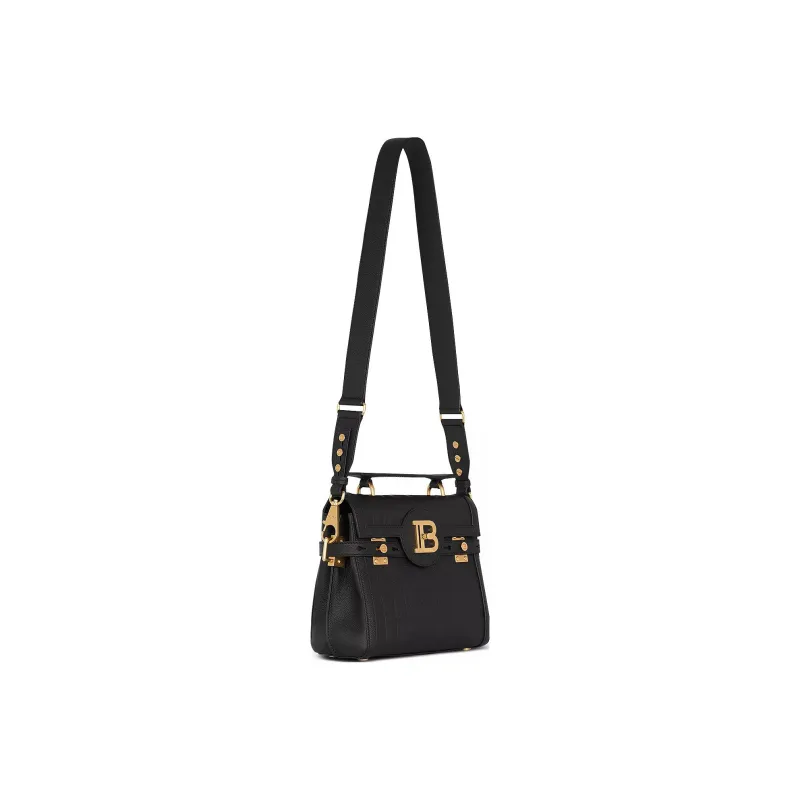 BALMAIN B-BUZZ Calfskin Handbag Shoulder Bag Crossbody Bag Women's Black-1