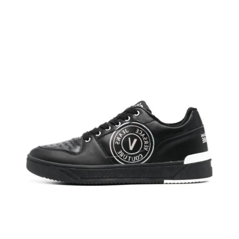 VERSACE JEANS Couture Starlight Logo-print Leather Sneakers-0