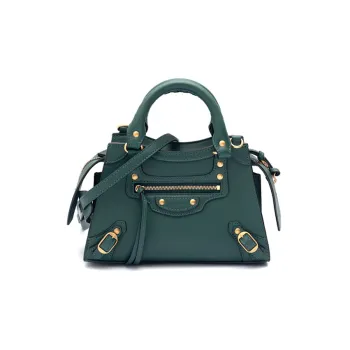 Balenciaga Calfskin Shoulder Bag Crossbody Bag Handbag Mini Women's Deep Forest Green