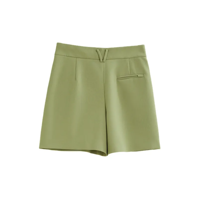 ELLE Summer Casual Shorts Women's Light Green-1