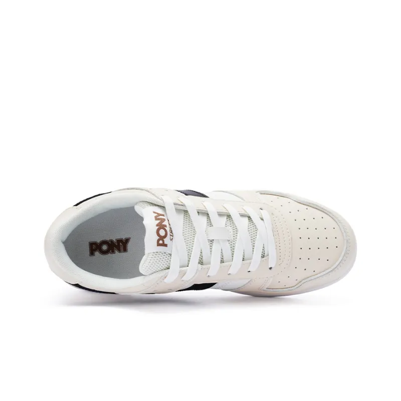 PONY Street Series Low Top Skateboard Shoes Unisex Beige Black-2