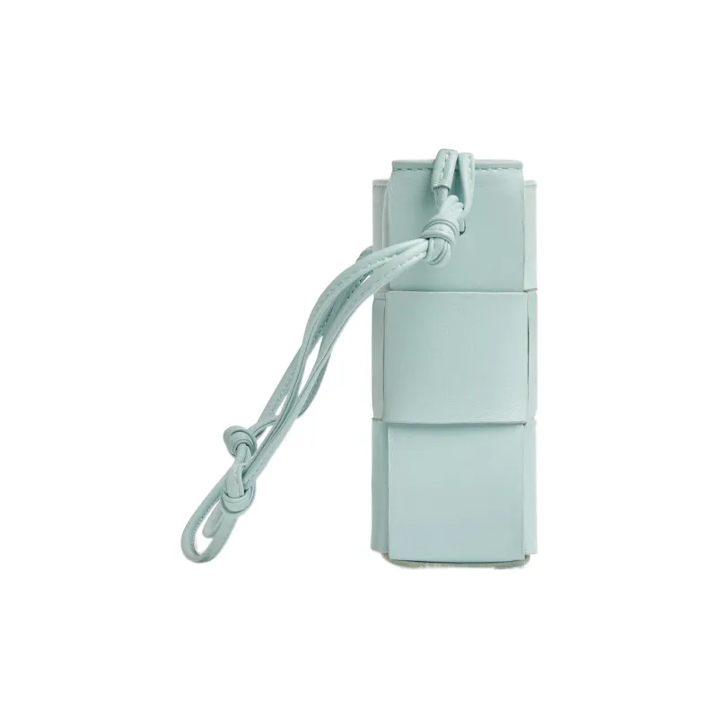 Bottega Veneta Lambskin Shoulder Bag Crossbody Bag Women's Washable Cyan-1
