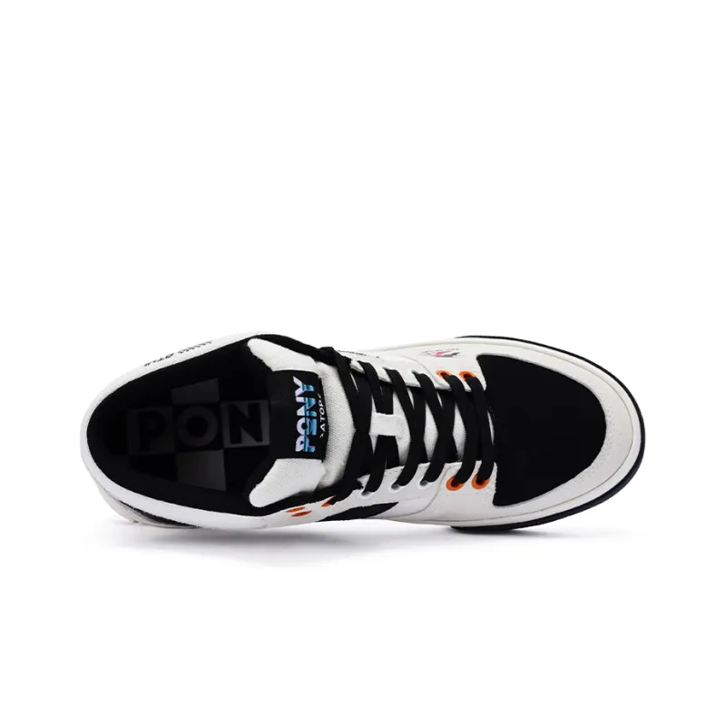 PONY Atop Anti Slip Wear Resistant Low Top Skateboard Shoes Unisex Beige Black-2