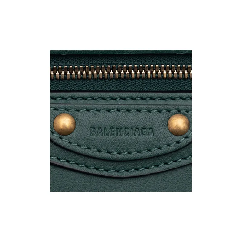 Balenciaga Calfskin Shoulder Bag Crossbody Bag Handbag Mini Women's Deep Forest Green-6