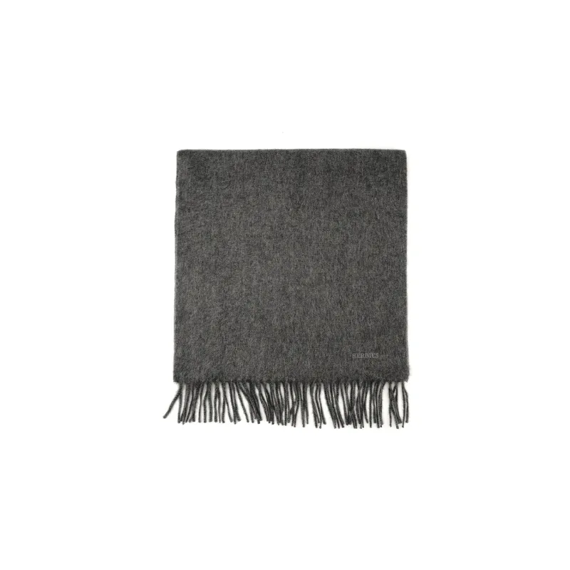 HERMES Cashmere Knit Scarves Unisex-1