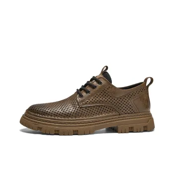 G.N.SHIJIA Men's Casual Shoes Men Low Top Black/Brown