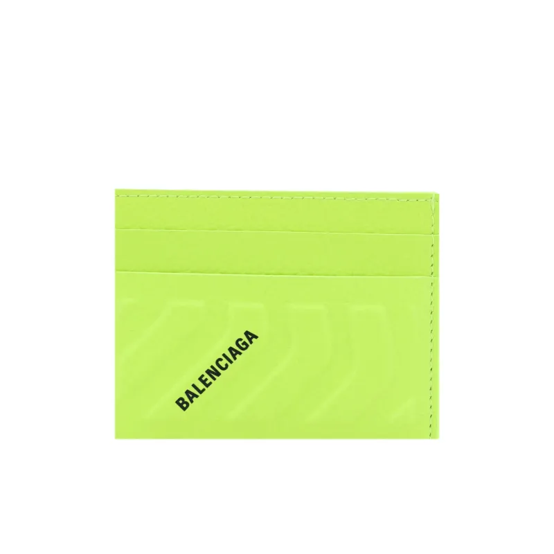 Balenciaga Calfskin Card Holder Card Holder Regular Men's Neon Yellow-3